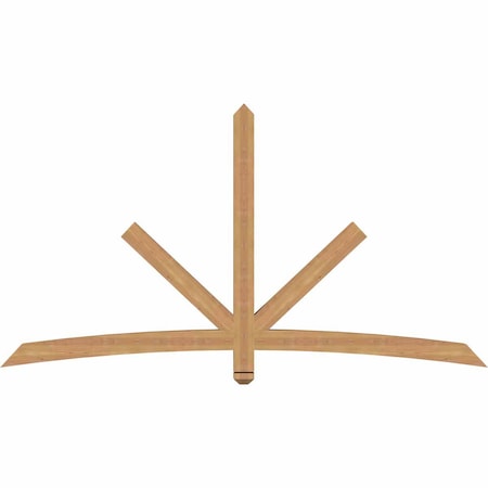 Ekena Millwork Alberta Smooth Timber Gable Bracket, Western Red Cedar, 84"W x 45"H x 3 1/2"D x 3 1/2"F, 13/12 Pitch GBW084X45X0404ALB00SWR